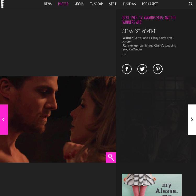 olicitymafia's tweet photo. Congrats #Olicity #Arrow won #BestCouple #SteamiestMoment #BestShocker for the @eonline's #BestEverTVAwards @CW_Arrow http://t.co/pQw7VuOjLD