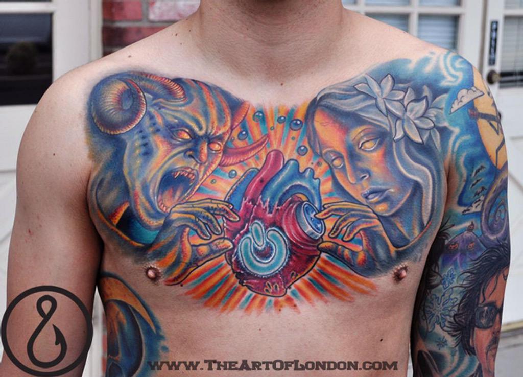 Giant Asian Dragons Of Good And Evil  Tattoo Ink Master