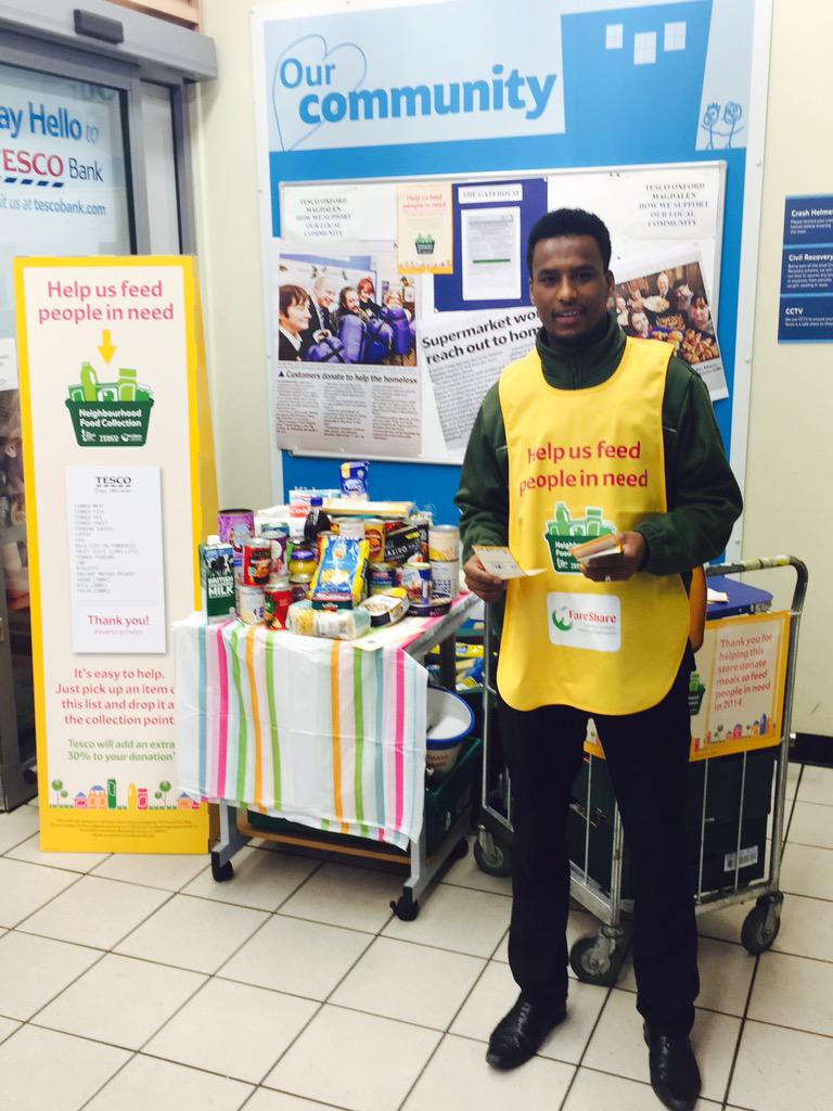 6292Tesco's tweet photo. Off to a flying start with food bank today :) http://t.co/Vyc3V95DRf
