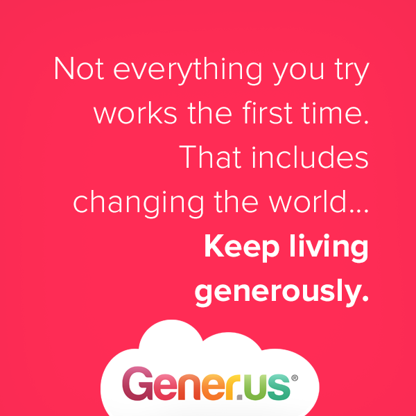 Just because it doesn't work the first time (or 2nd or 3rd), doesn't mean you should quit!