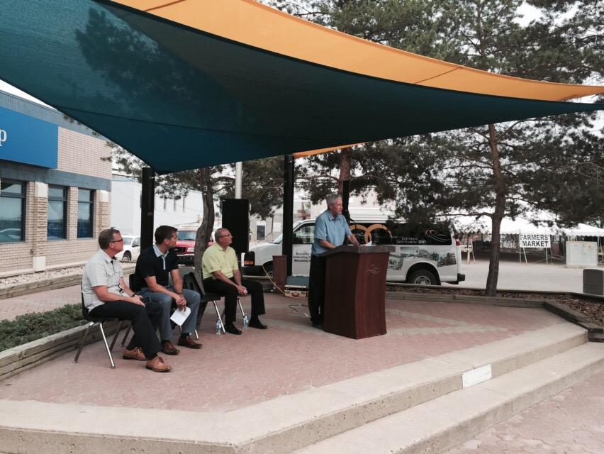 City_SC's tweet photo. #WeGotTheGames! Mark Docherty announces #swiftcurrent will host 2019 The Western Canada Summer Games! http://t.co/z1UnX2G9k7
