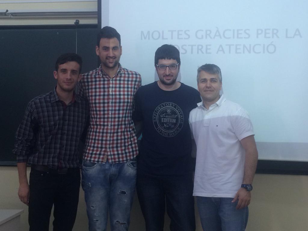 xavipl_2000's tweet photo. Avui amb la defensa de TFM tanquem la primera edició d'un projecte molt important per @UVic_CAFE #MEEEF Gràcies nois! http://t.co/Sunid11r2D