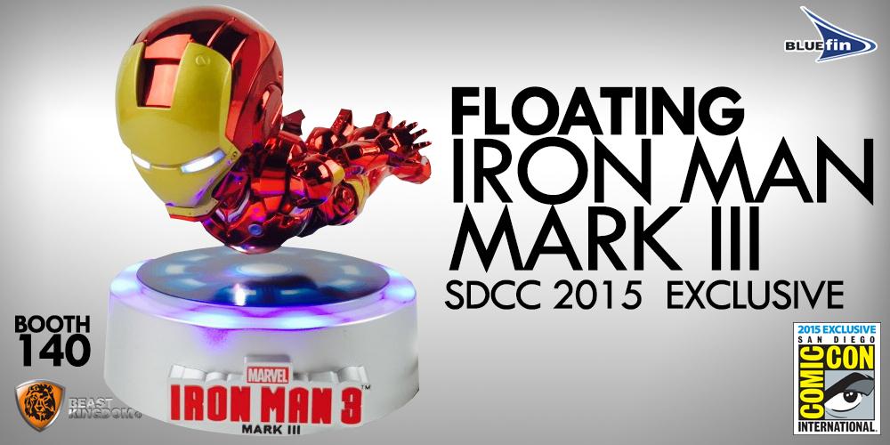 BeastKingdomEN's tweet photo. Floating #IronMan Mark 3 from Beast Kingdom, exclusive to #SDCC2015 http://t.co/Kq7QoOWnsx