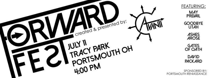 AvantiOhio's tweet photo. Portsmouth FF features @MayPrevail @GoodbyeUtah Ashes Arose and more! Come hang out and jam some awesome tunes! http://t.co/aJ4PdkUfDd