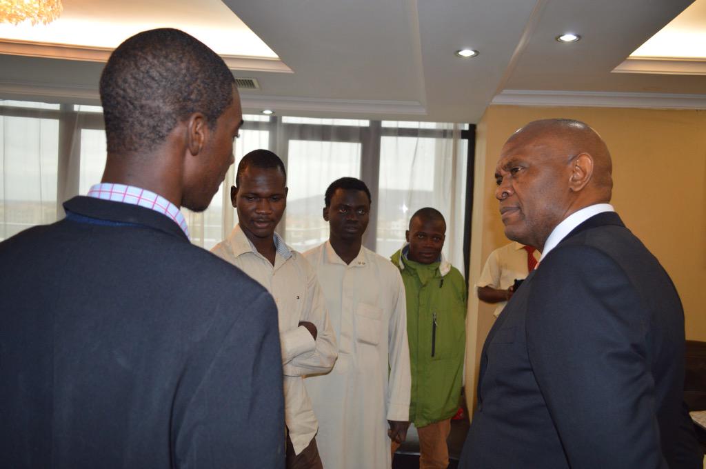 TonyElumeluFDN's tweet photo. .@TonyOElumelu is impressed as the Tony Elumelu entrepreneurs in #Mali share their innovative ideas with him http://t.co/h3ZNVtQ24M