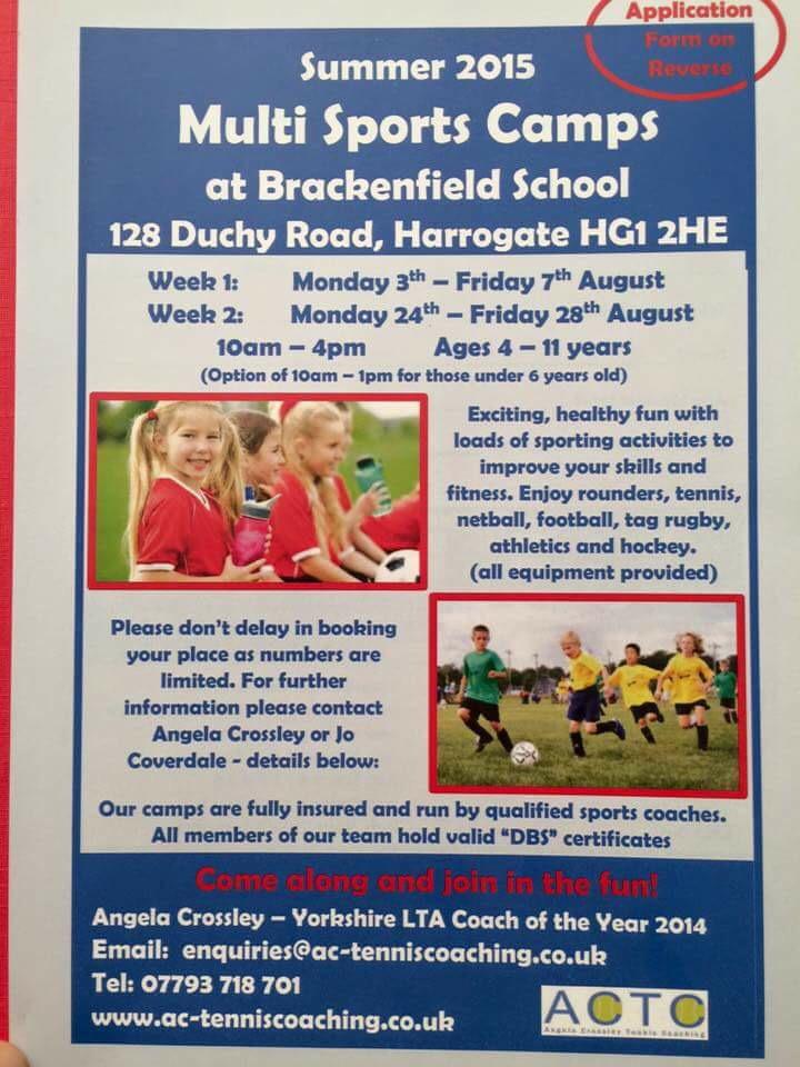 JoCoverdale's tweet photo. Please get in touch if you would like more information. #sportscamp #brackenfieldschool http://t.co/pYmdXGkxDk