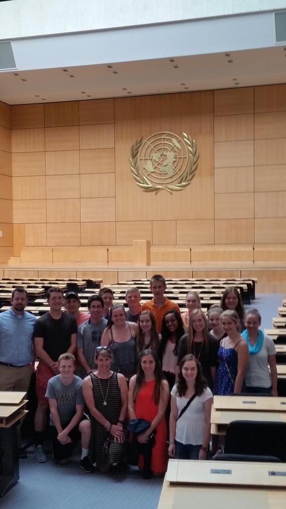 steven_ast's tweet photo. Students touring the UN in Geneva #BridgetotheWorld http://t.co/jqBIN2EM9T