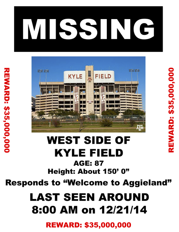 Aggie_Squirrel's tweet photo. @FishPondTAMU Still Missing... http://t.co/uRDOc27aZx