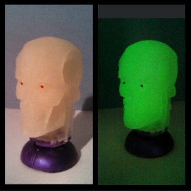 Otherbots's tweet image. #firstpull #terminator #t800 #robot #head #solarcolordust #glowinthedark #gid #bosstoycreations #resinbootlegger #r…