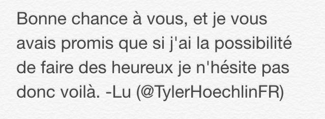 TylerHoechlinFR's tweet photo. 🚨🎉#SURPRISE TENTE DE GAGNER UN AUTOGRAPHE DE TYLER : FOLLOW NOUS + RT CE TWEET + LIRE CE QU'IL Y A EN DESSOUS 🎉🚨 http://t.co/C6GQLsd0nc