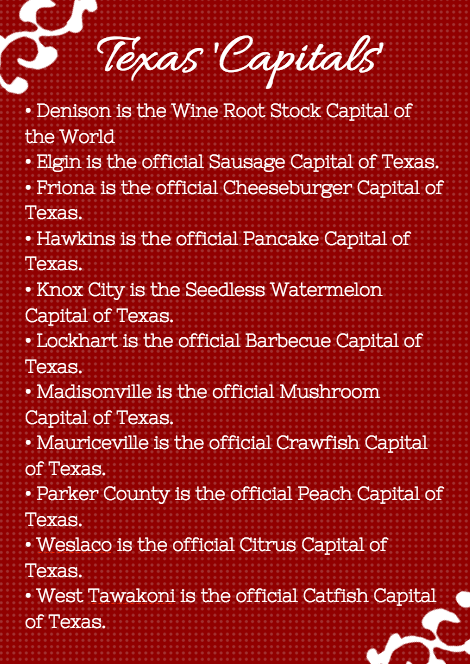 TasteTexasTV's tweet image. DID YOU KNOW? #TexasCapitals #TasteTexas

foodreference.com/html/ftexas.ht…