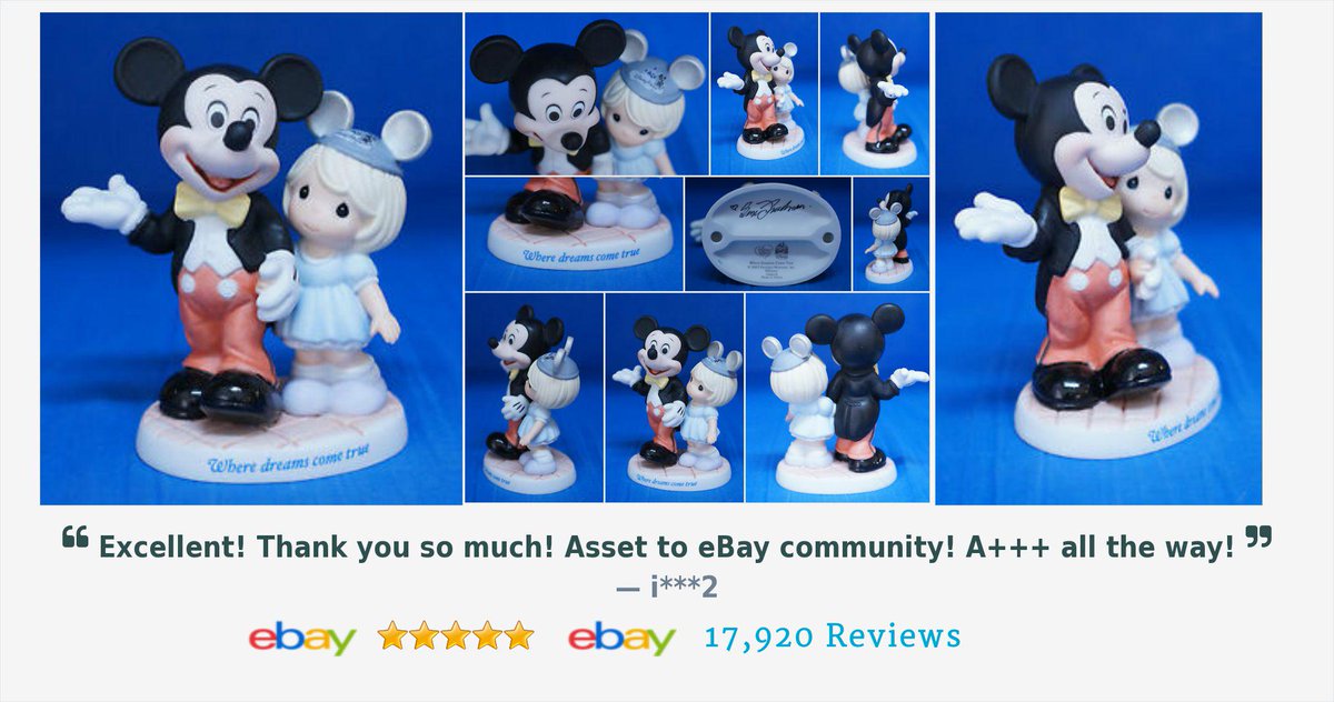 #4thJuly Sale Great #MickeyMouse #Disney #PreciousMoments Figurine Signed #SamButcher ebay.com/itm/Where-Drea…