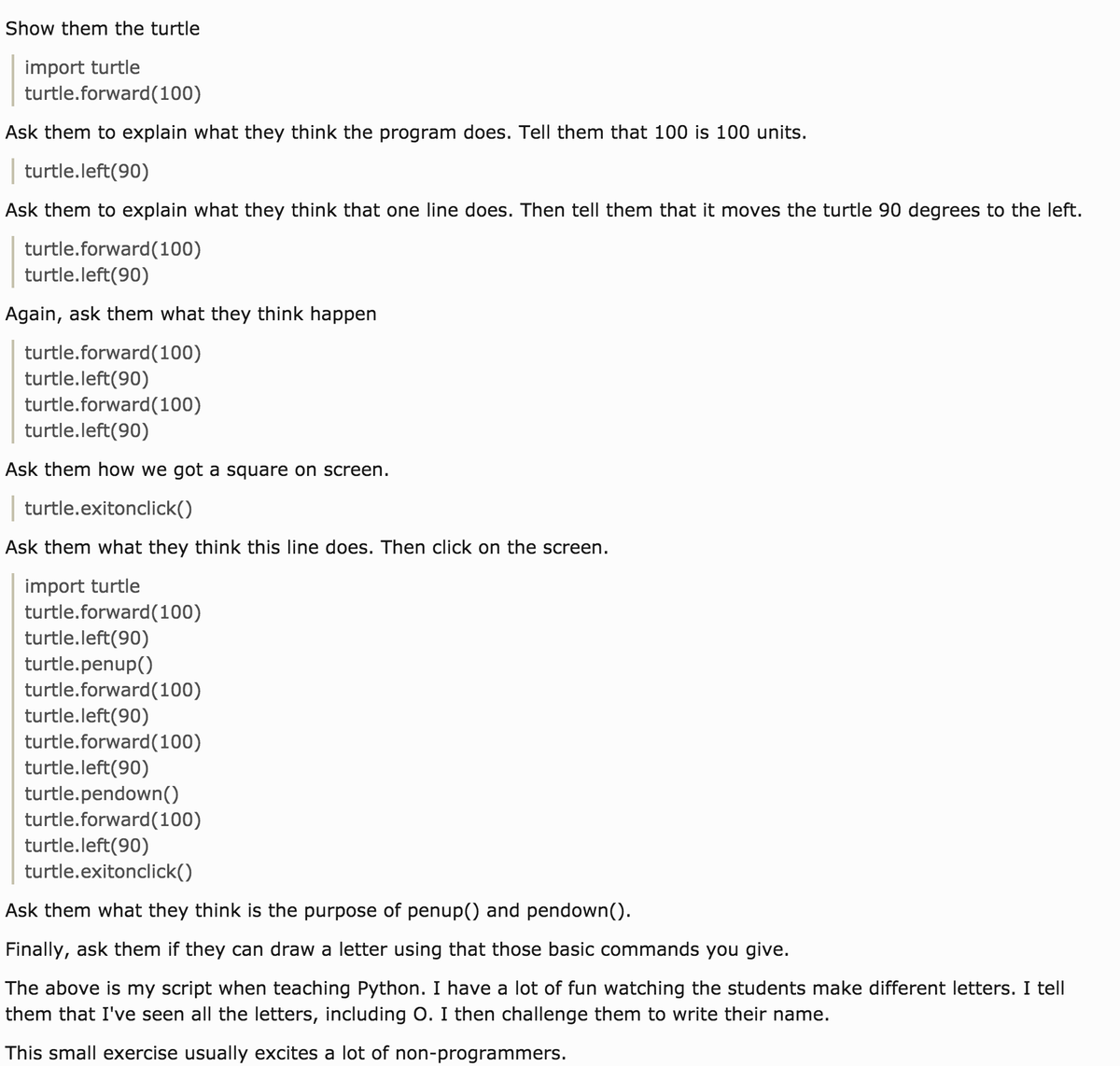 Great idea for getting non-programmers interested in #Python / #programming!

reddit.com/r/Python/comme…