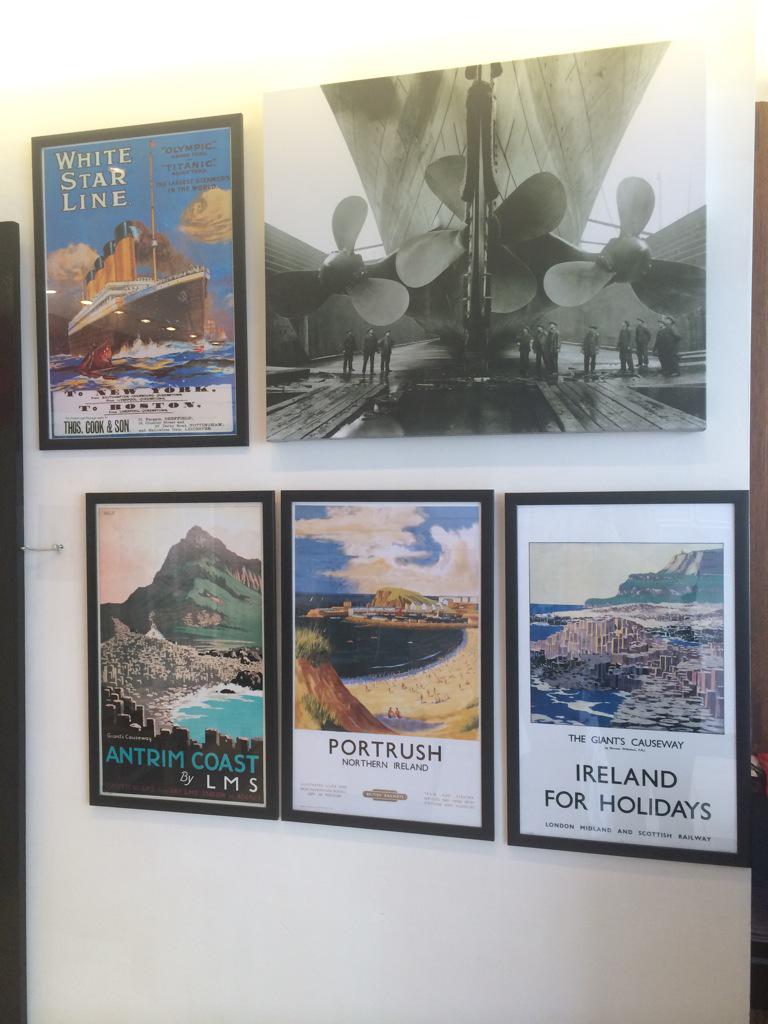TNTToursBelfast's tweet photo. Some framed work &amp; canvas of the North Coast &amp; Titanic that we currently have displayed in store for sale.#ni #prints http://t.co/dyN5G1ZR4e