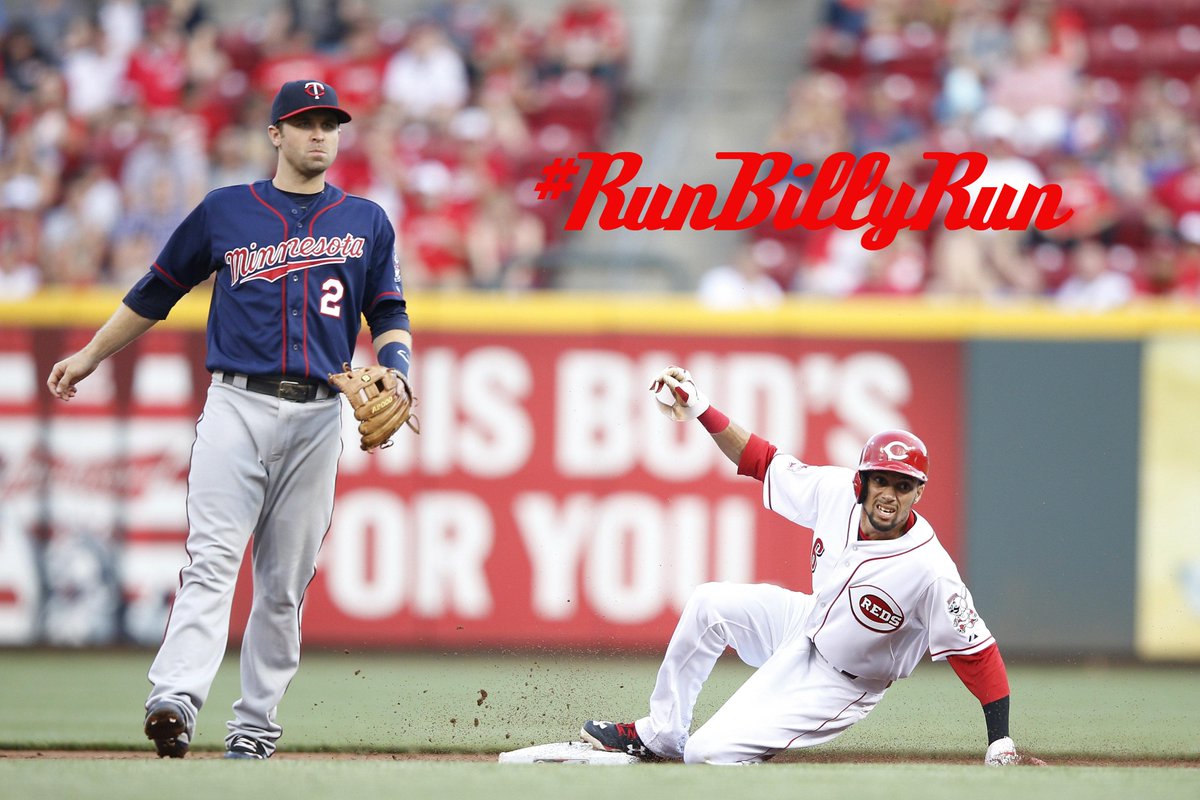 Reds's tweet photo. RT to congratulate @BillyHamilton on his 40th steal of the year! #RunBillyRun http://t.co/VAgU264CvC