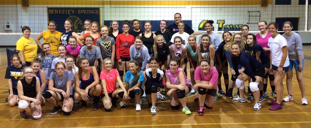 BSHSVolley's tweet photo. Very successful day one of Berkeley Springs Volleyball Camp. http://t.co/CGpVsF1nLC