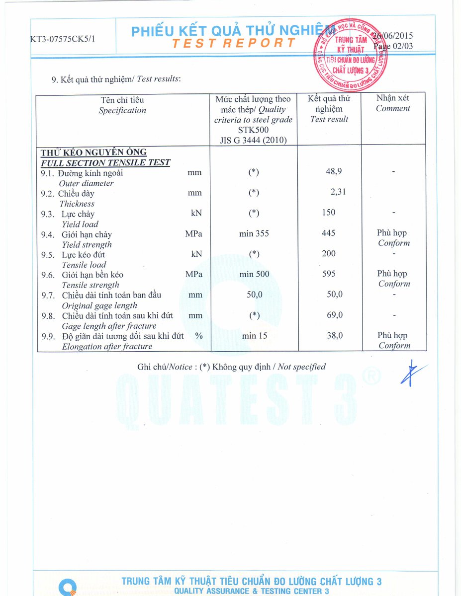 SouthEastC's tweet photo. TEST REPORT
Quality criteria to steel grade STK 500 JIS G3444 (2010) http://t.co/gwaXiyH4jh