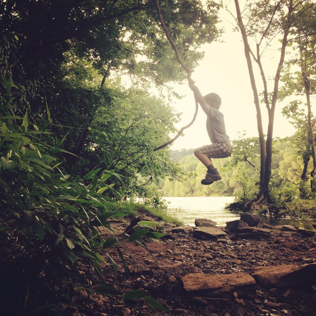 btmanley's tweet photo. Swinging on a vine #adventure http://t.co/k4GFnGdyfG