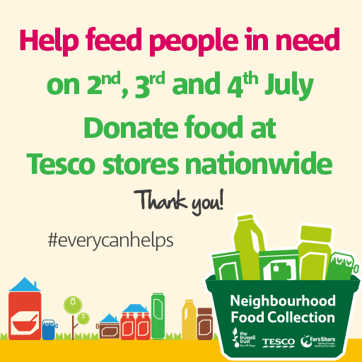 Only 2 days to go until our #NeighbourhoodFoodCollection with @tesco! Are you ready?! #EveryCanHelps #StopUKHunger