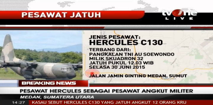 tvOneNews's tweet photo. Pesawat Hercules Sebagai Pesawat Angkut Militer #KabarSiang_tvOne http://t.co/z5SZ1yL56Z http://t.co/0MyAfoaARa