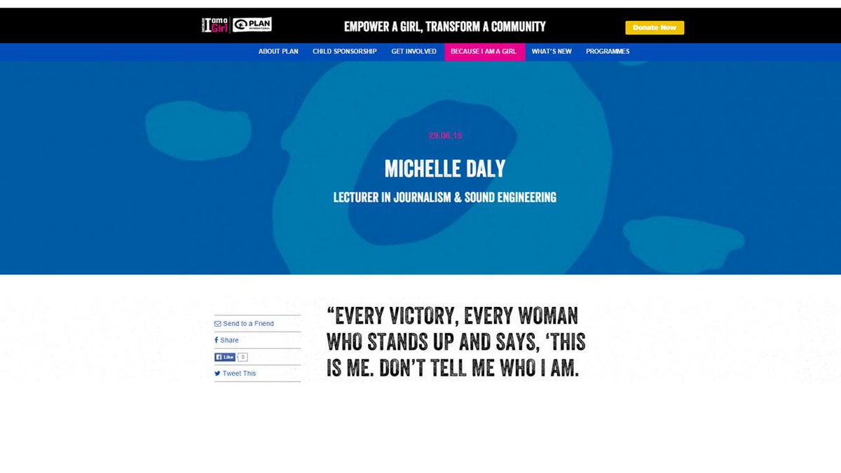 This week's <a href="/PlanBIAAG/">Because I am a Girl</a> blogger is Michelle Daly <a href="/FacktoryLabel/">Faktory label wcfe</a>. Read her and others weekly on plan.ie/biaag-blog/