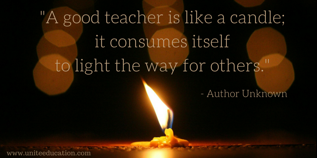 Image result for a good teacher like a candle