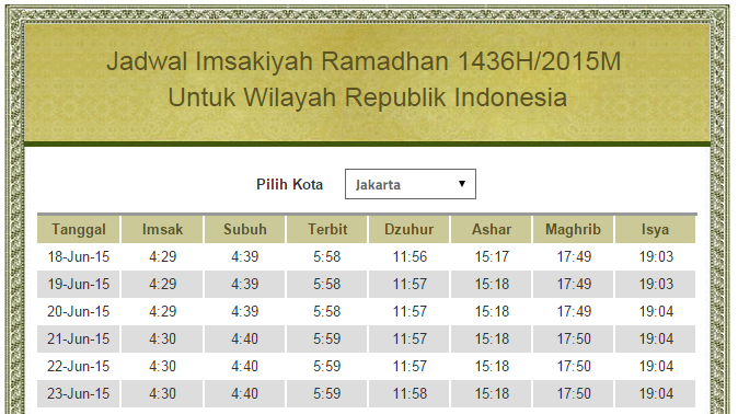 Cek jadwal puasa 2015 di seluruh Indonesia di Cangkang Ramadan. Klik bit.ly/VIVARamadhan20… #VIVARamadan