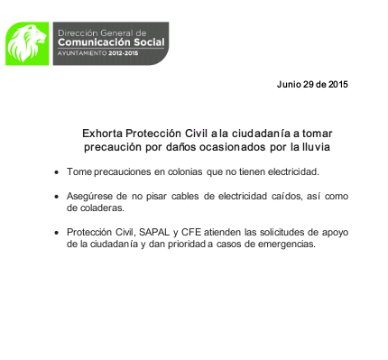 Seguridad_Leon's tweet photo. Exhorta Protección Civil a la ciudadanía a tomar precaución por daños ocasionados por la lluvia. http://t.co/2JU3Qz08A4