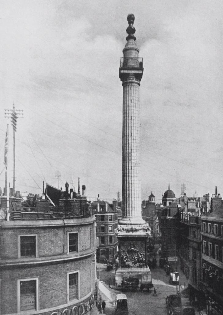 The_East_End's tweet photo. Just outside the East End, and before skyscrapers dominated the horizon, here is The Monument on Fish Street Hill... http://t.co/cNTZyYz7Xn