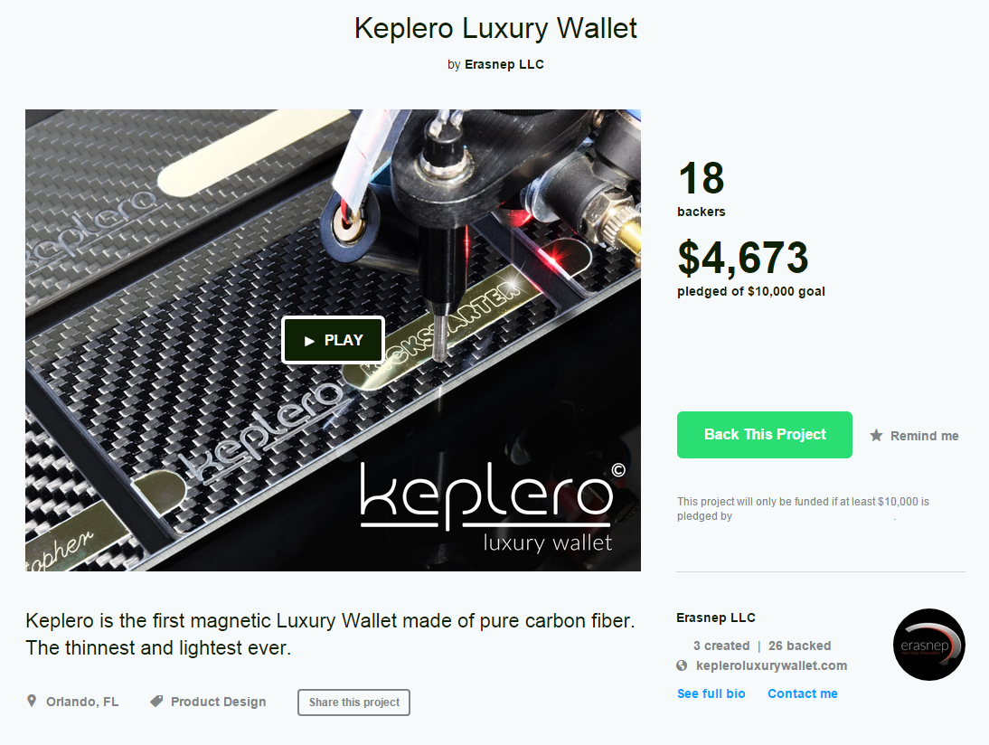 PluggyLock's tweet photo. ...and we're LIVE on @kickstarter ! Support us to make #kepleroluxurywallet really special ! https://t.co/DibjocM75a http://t.co/nCv7MyvlWw