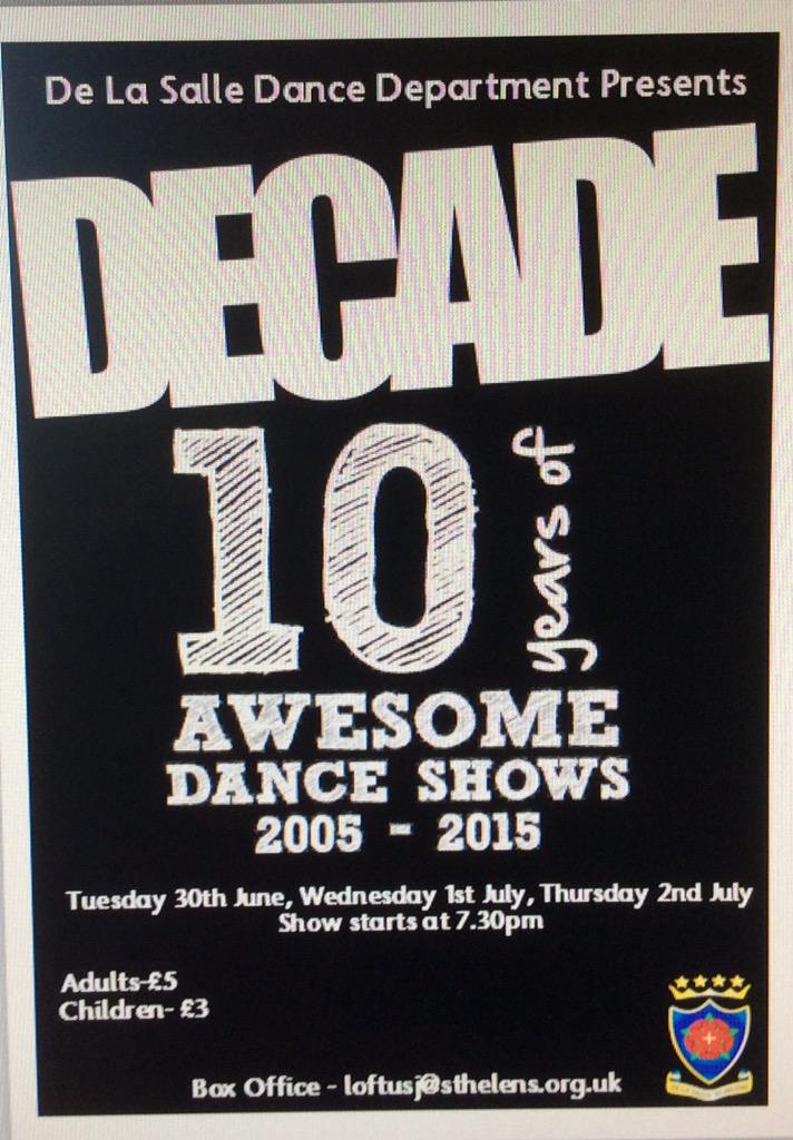 DLSDance's tweet photo. Finally here! Decade Dance Show opens tonight till Thurs 7.30pm @DLS.Tickets available on the door £5/£3 under11's. http://t.co/JM0IhAmAwi