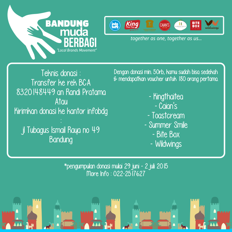 infobdg's tweet photo. Sedekah bikin berkah! Yuk berdonasi di #BandungMudaBerbagi u/ Panti Asuhan Tambatan Hati | Info 022-2517627 http://t.co/hAo0WZXq7y