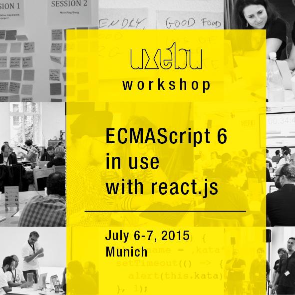 uxebu's tweet photo. There are still seats left in our ECMAScript6 and react.js workshop in Munich next week!
http://t.co/lxz3QgR3ZJ http://t.co/6oYC3MczHO