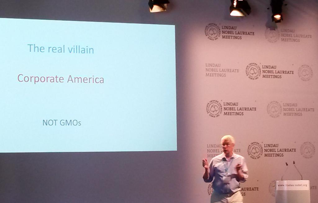 methodenkritik's tweet photo. Richard Roberts sieht das Problem der Grünen Gentechnik bei den Saatgut-Konzernen. #LiNo15 http://t.co/m02kjYmQws