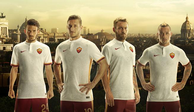 Totti and co pose with newly released Roma Away Kit for 2015-2016 season