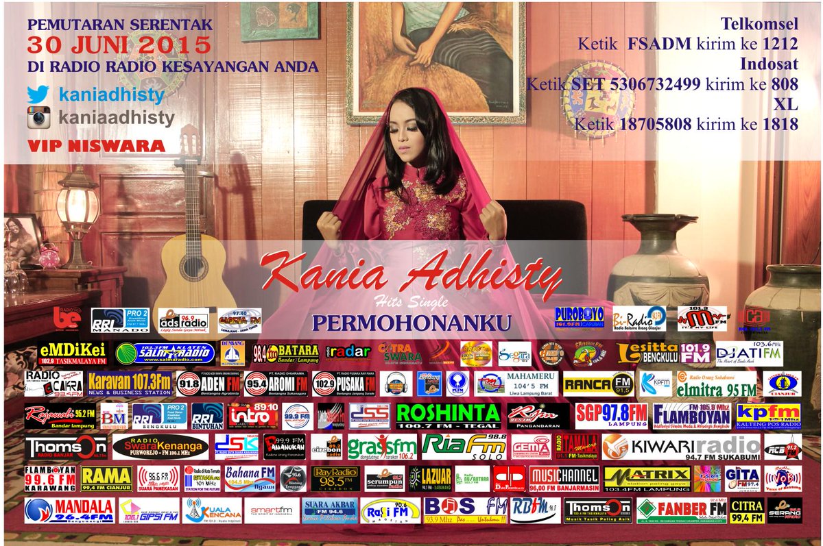 RadioDsssubang's tweet photo. #PemutaranSerentak @kaniadhisty #Permohonanku @Andree_Coin dan @DimasWae MD @dedileuit http://t.co/LSrLvtS2aa
