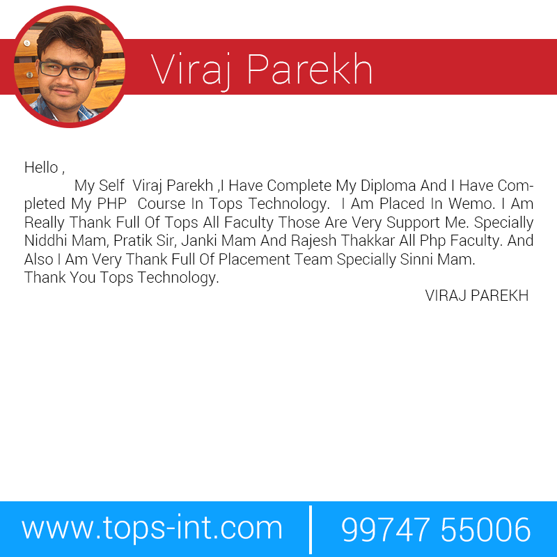 TOPS_Tech's tweet image. Feedback of PHP Training Student from Tops Technologies. #phptraining #phpclasses #phpinstitute #phpcompany