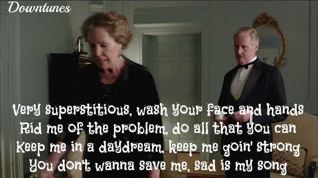 Downtunes1's tweet image. #StevieWonder has something to say about these two. #DavidRobb #PenelopeWilton #Superstition #DowntonAbbey