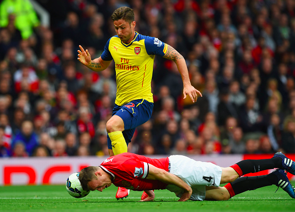 caughtoffside's tweet photo. Phil Jones signed a new 4 year deal with @ManUtd yesterday.

We're looking forward to more defending like this. http://t.co/ajIX9Z7igt