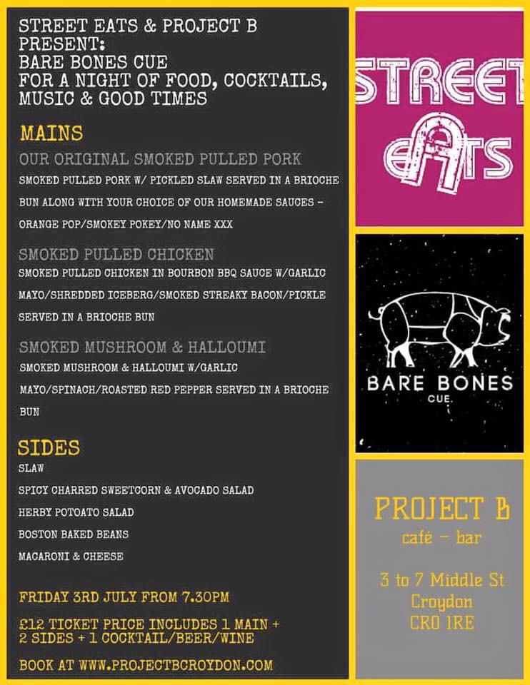 Coming this Friday <a href="/ProjectBCroydon/">ProjectB</a> 

#streetfood
#cocktails 
#DJJonnyBeaulaxe
#goodtimes

BE THERE.