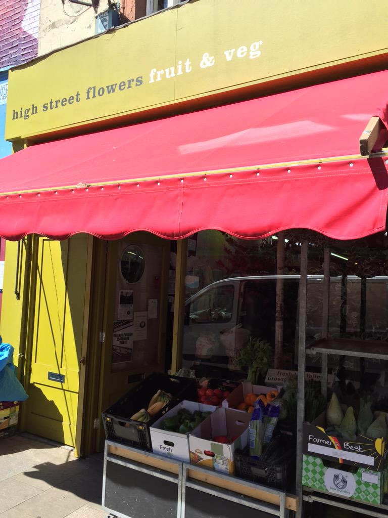 Ralph's lovely new shop front in full display. Just bought loads of delicious fruit for what was in my pocket £2.80.