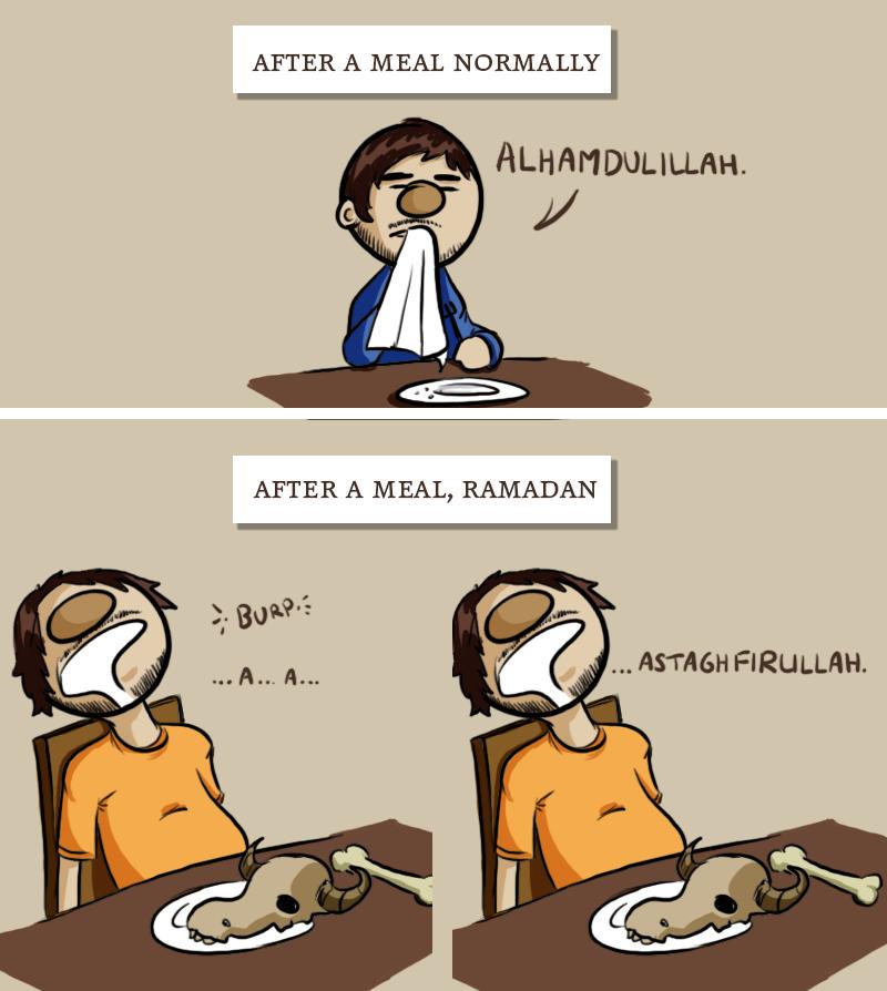 ☝Remember to eat just the right amount of food for iftar and not to overeat⛄