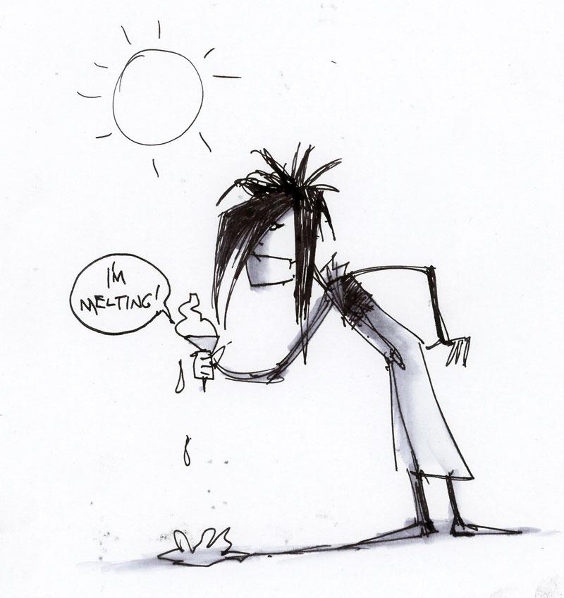 NB during this #HeatWave spare a thought for the goths &amp; maybe leave a saucer of cider &amp; blackcurrant out?
