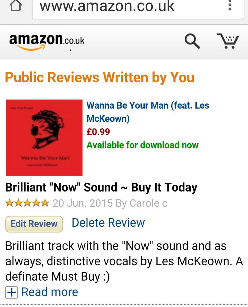 carole_c09's tweet photo. Don't forget to Review once u download. #WannaBeYourMan #LesIsDaMan #NowSound #EarEcstasy @LesMcKeownUK http://t.co/jvRKFodoKH