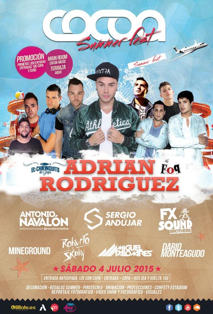 CocoaDisco's tweet photo. ⏩SORTEO⏪ entradas para #CocoaSumerFest   
➡️RT ➡️FAV http://t.co/1NyqUhCShQ
