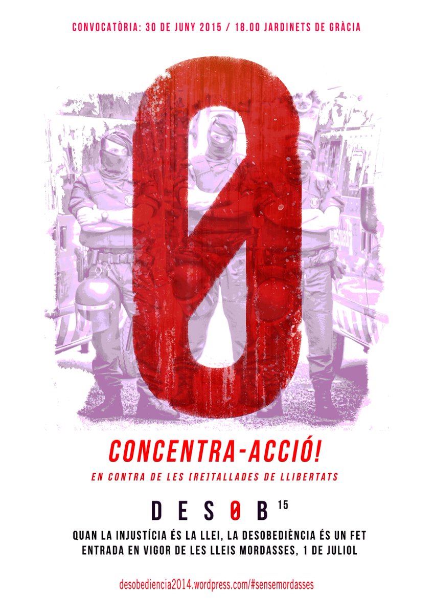 Avui concentració contra #LeyMordaza a #BCN