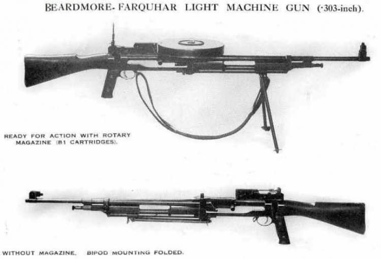 えすだぶ 1918年にファークワーはこの自動銃をベースに軽機関銃の開発を始め 最終的にビアードモア社の協力を経てビアードモア ファークワー軽機関銃となる ちなみにビアードモアは第一次大戦では造船 航空エンジン 火砲で活躍した大メーカーだったり