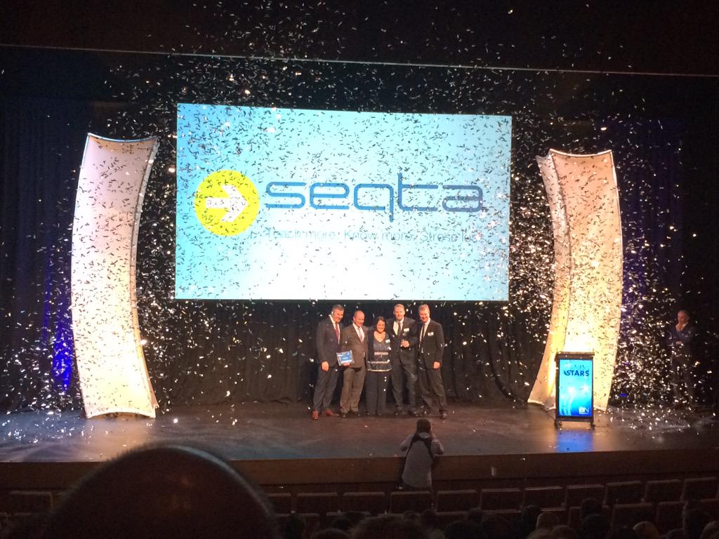 CurtinIgnition's tweet photo. Congratulations to #ignitionalumni @SEQTA on the 2015 Rising Star. Sharon & team you are stars! #risingstars #bniq http://t.co/1WortASSb9