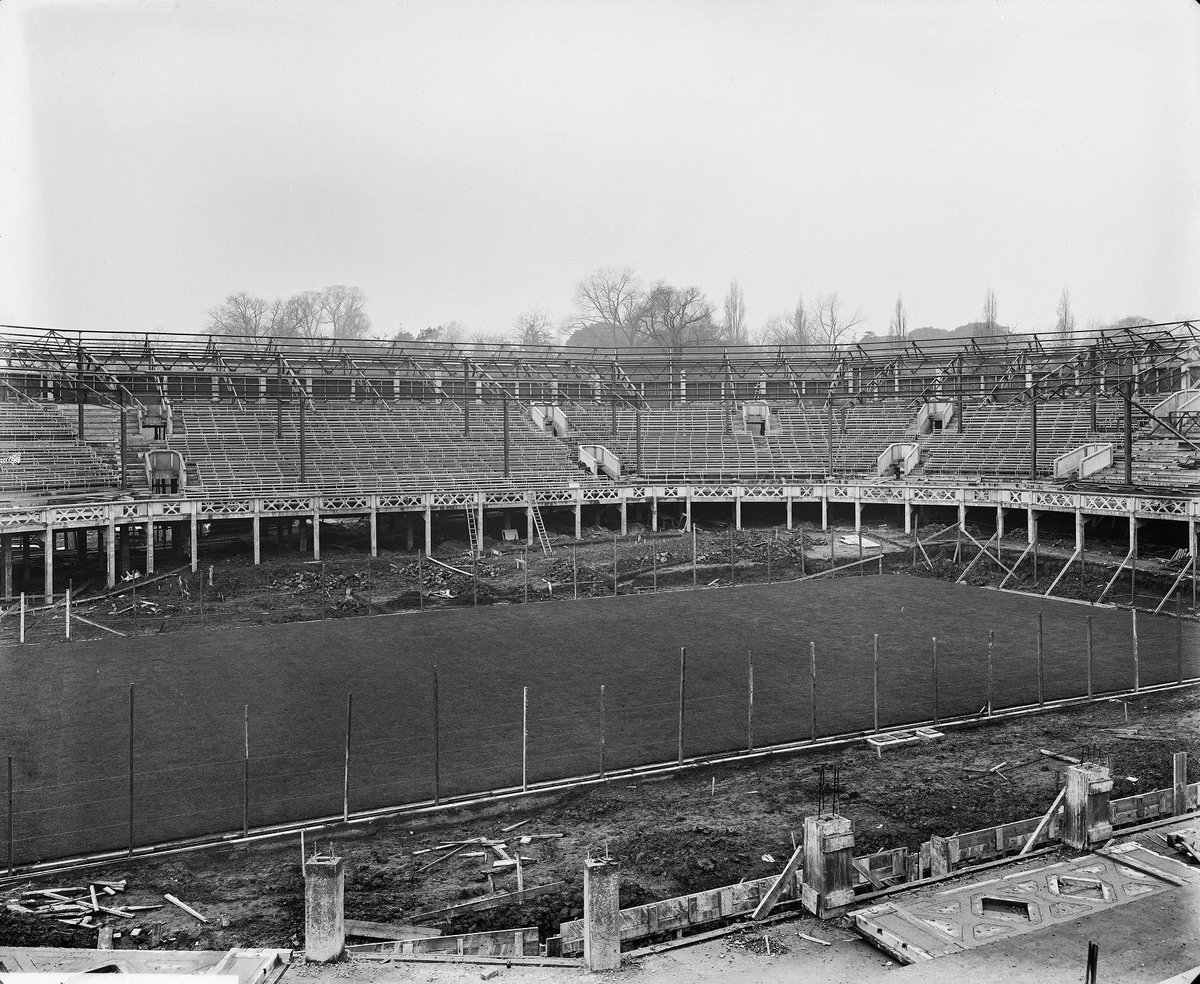 #Wimbledon Centre Court during construction, 1922. <a href="/HE_Archive/">HE Archive</a>