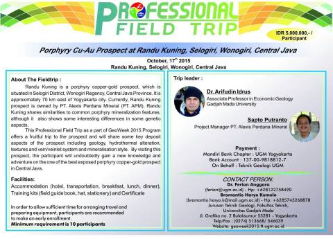 [MINING-PROFESSIONAL FIELD TRIP]
Join with us on 16-17 Oct 2015! <a href="/SuaraTeknik/">Suara Teknik</a> <a href="/SMSUARAMERDEKA/">SUARA MERDEKA</a> @geologiUPN <a href="/HMTG_BUMI/">HMTG 'BUMI' ITN YOGYAKARTA</a>